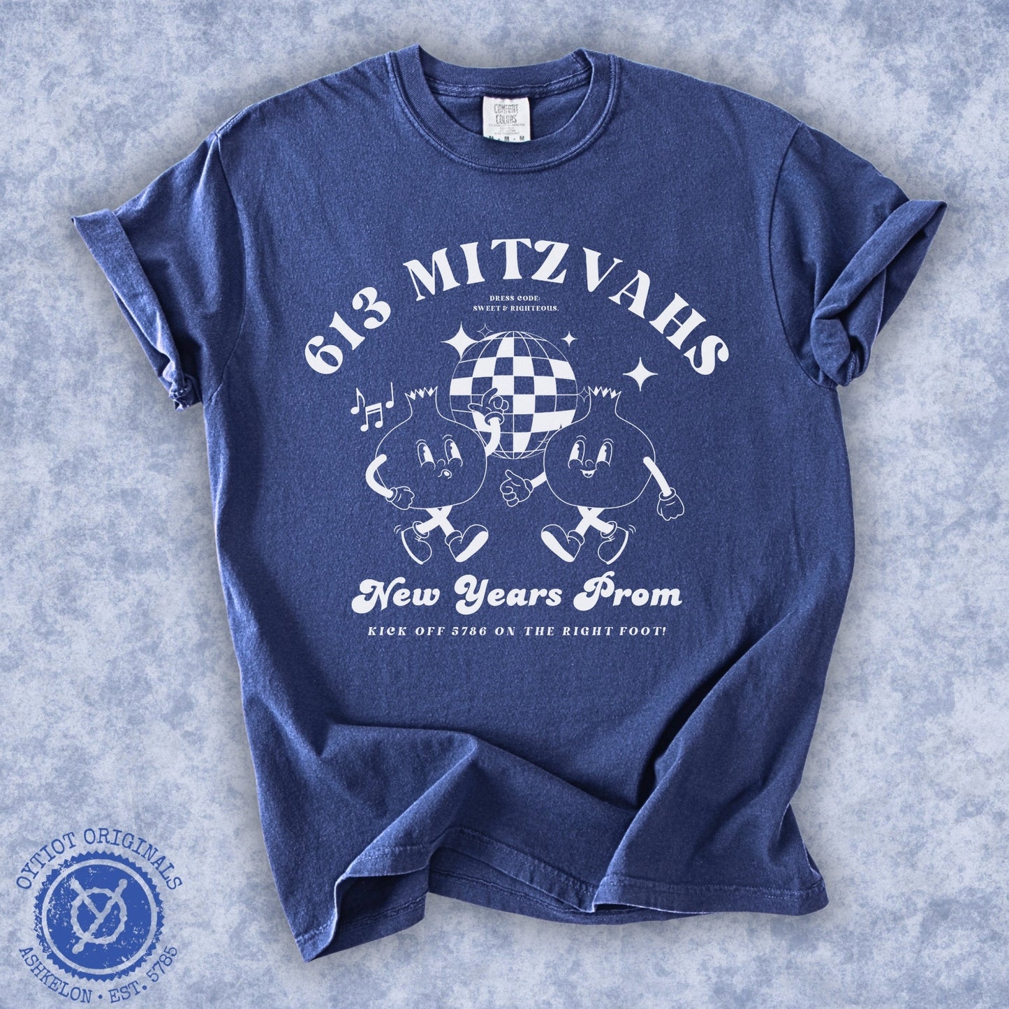 613 Mitzvahs Pomegranates | Rosh Hashanah Humor Washed T-shirt - Oytiot