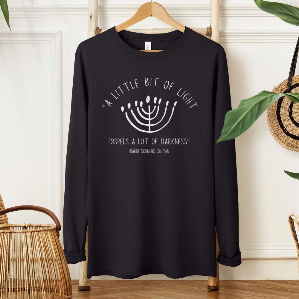 Rabbi Shneur Zalman Hanukkah Quote Long Sleeve Tee