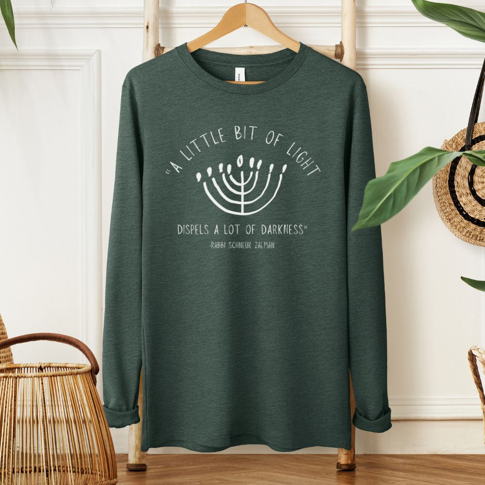 Rabbi Shneur Zalman Hanukkah Quote Long Sleeve Tee