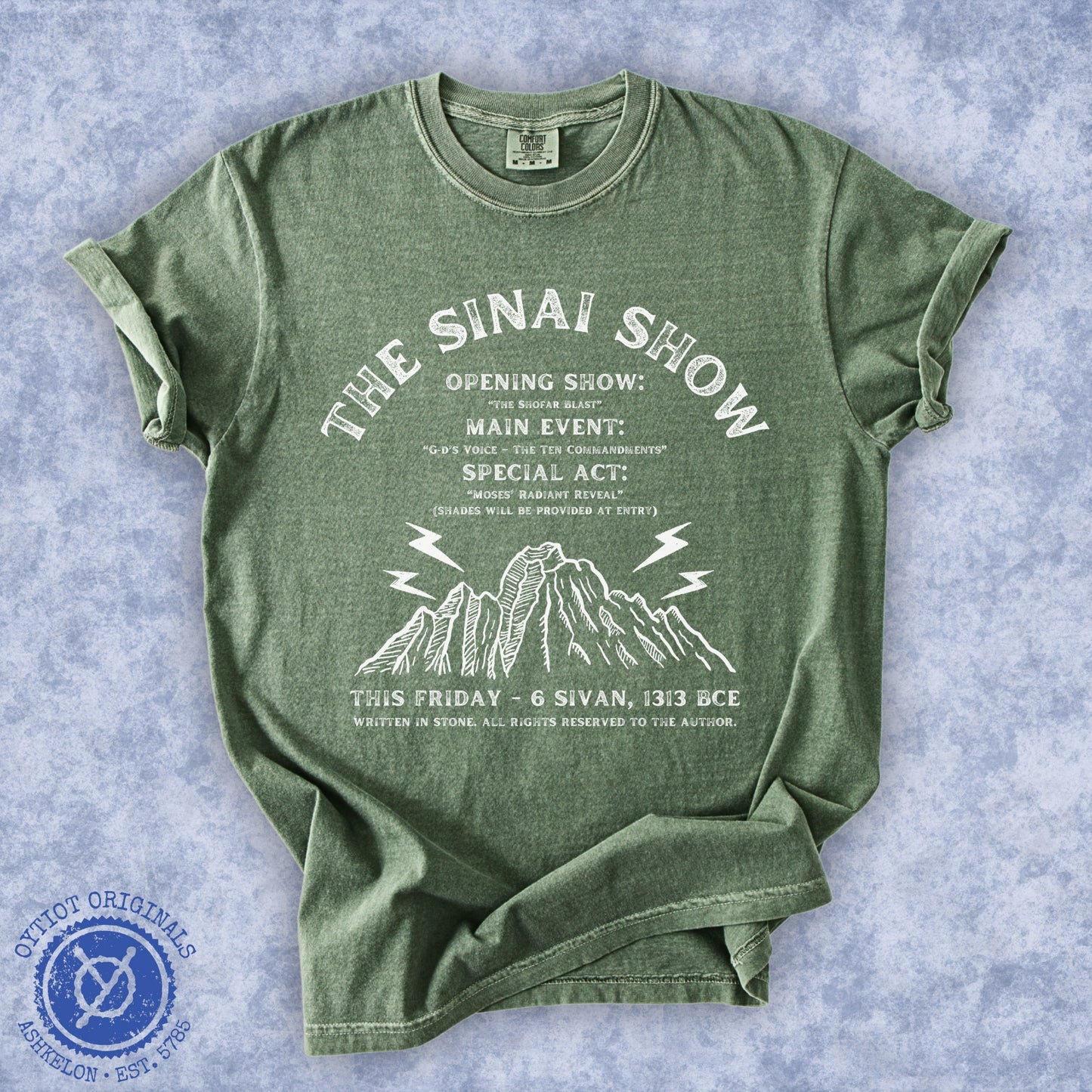The Sinai Show | Jewish Humor Shavuot Washed T-shirt