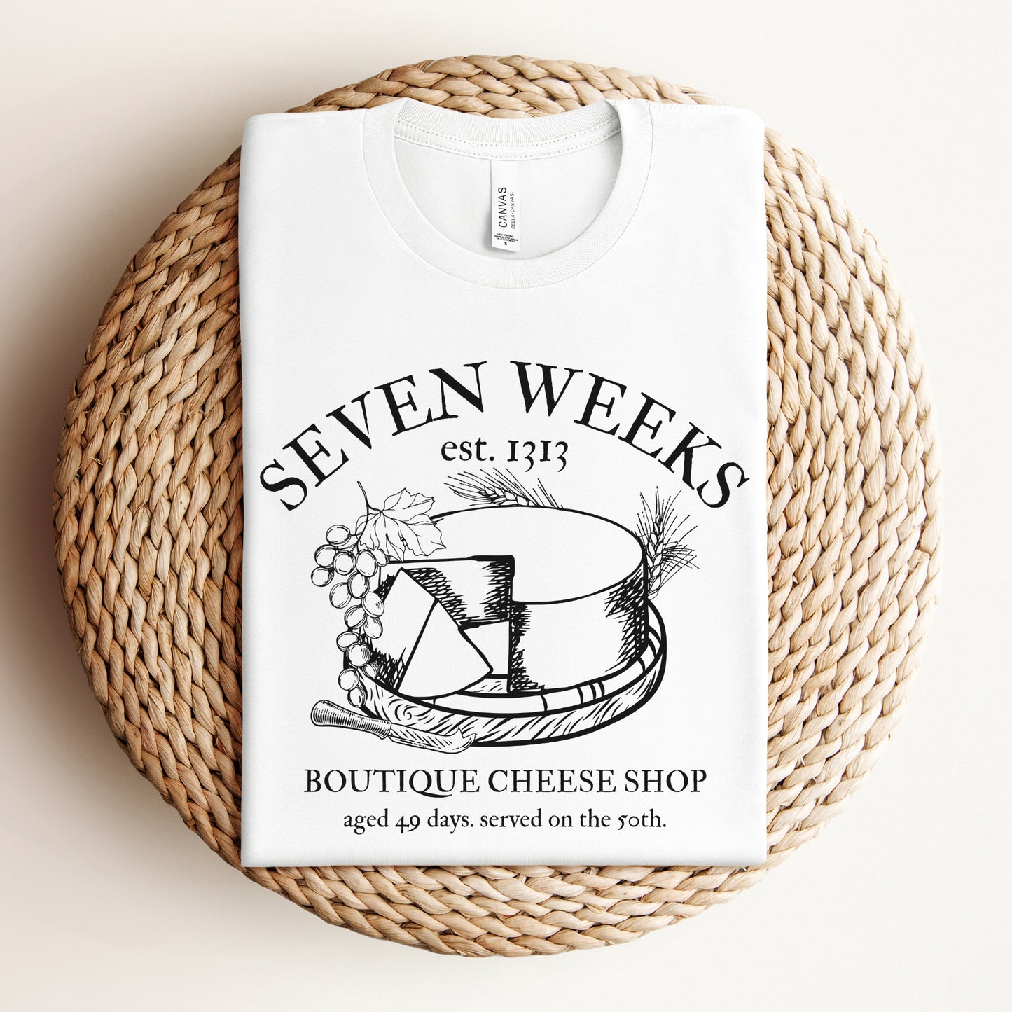 Seven Weeks Cheese Shop | Shavuot Humor T-shirt