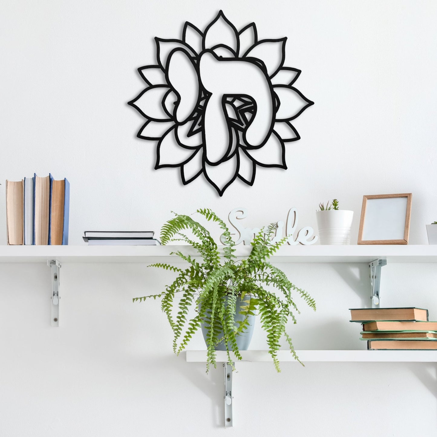 Chai | Alive In Hebrew Mandala Metal Wall Art חי - Oytiot