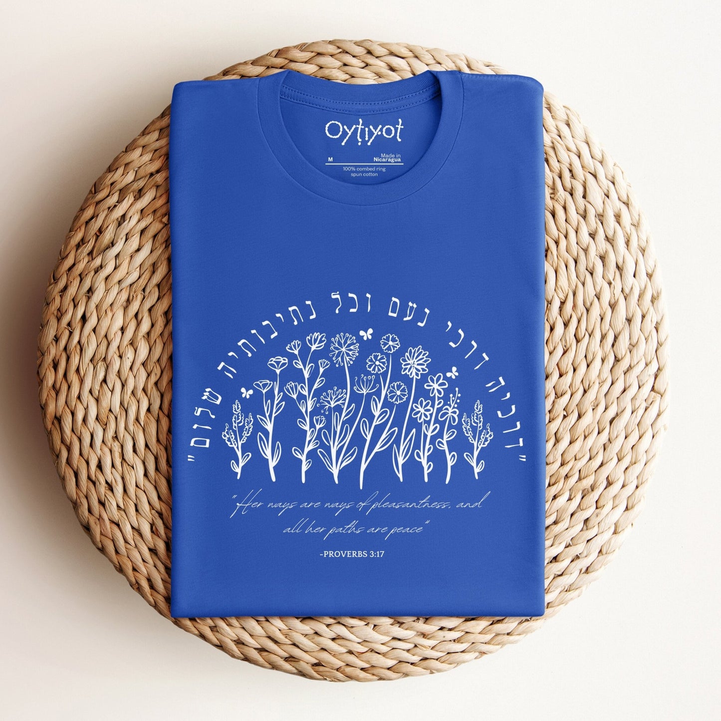 דרכי נעם | Proverbs 3:17 Hebrew T-shirt - Oytiot