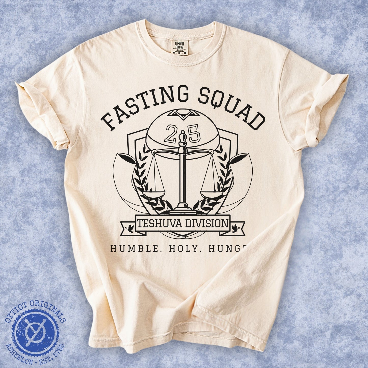 Fasting Squad | Yom Kippur Humor Washed T-shirt - Oytiot