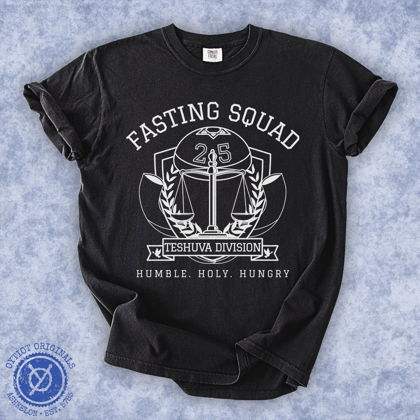 Fasting Squad | Yom Kippur Humor Washed T-shirt - Oytiot