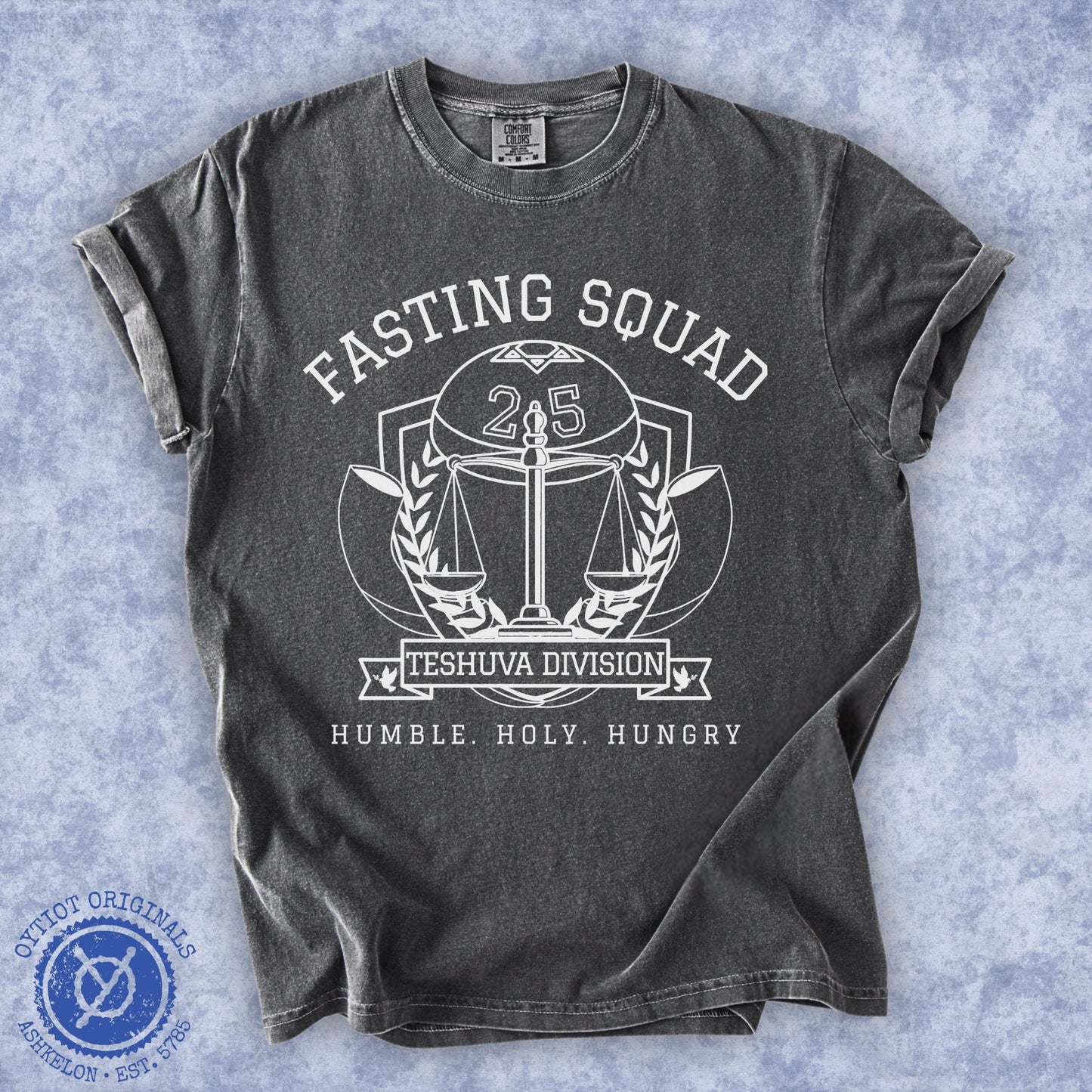 Fasting Squad | Yom Kippur Humor Washed T-shirt - Oytiot