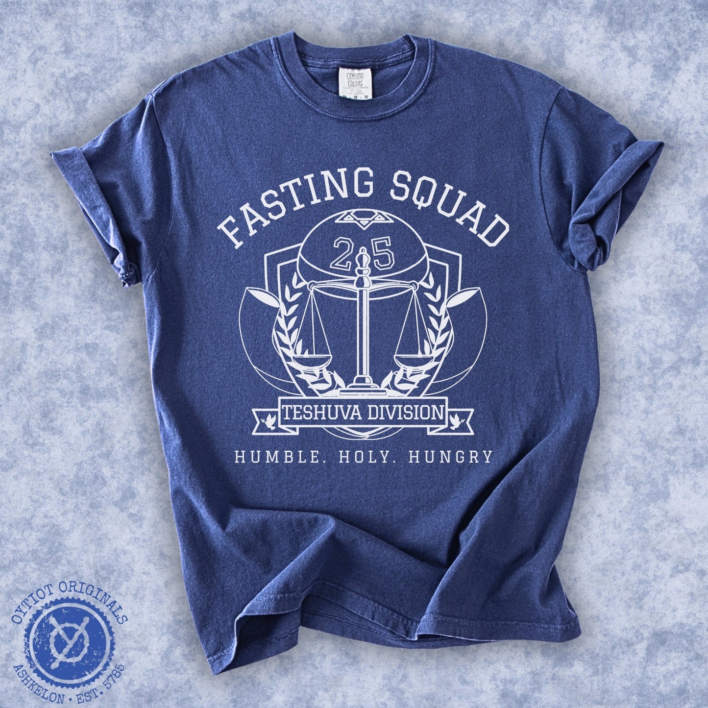 Fasting Squad | Yom Kippur Humor Washed T-shirt - Oytiot