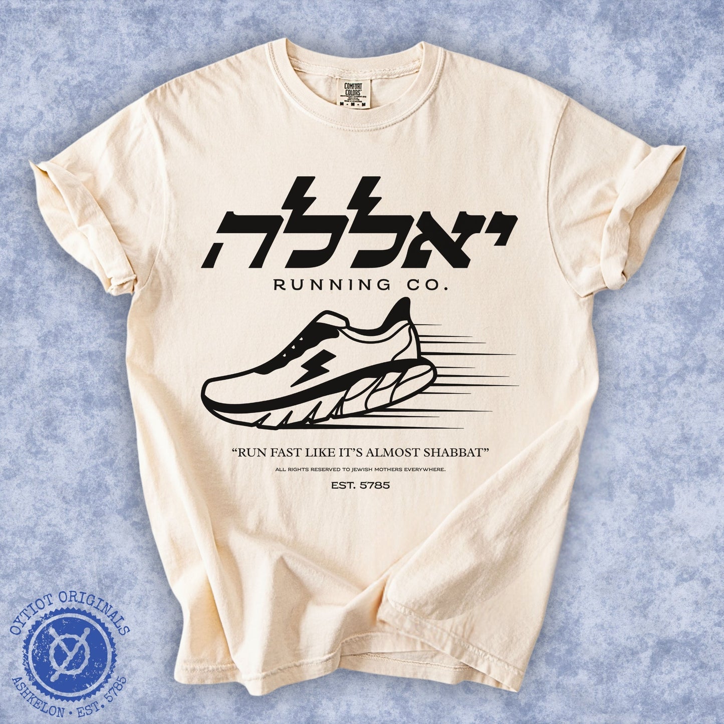 Funny Israeli Slang Washed T-shirt | Yalla Running Company - Oytiot