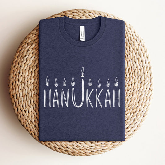 Hanukkah Menorah T-Shirt - Oytiot
