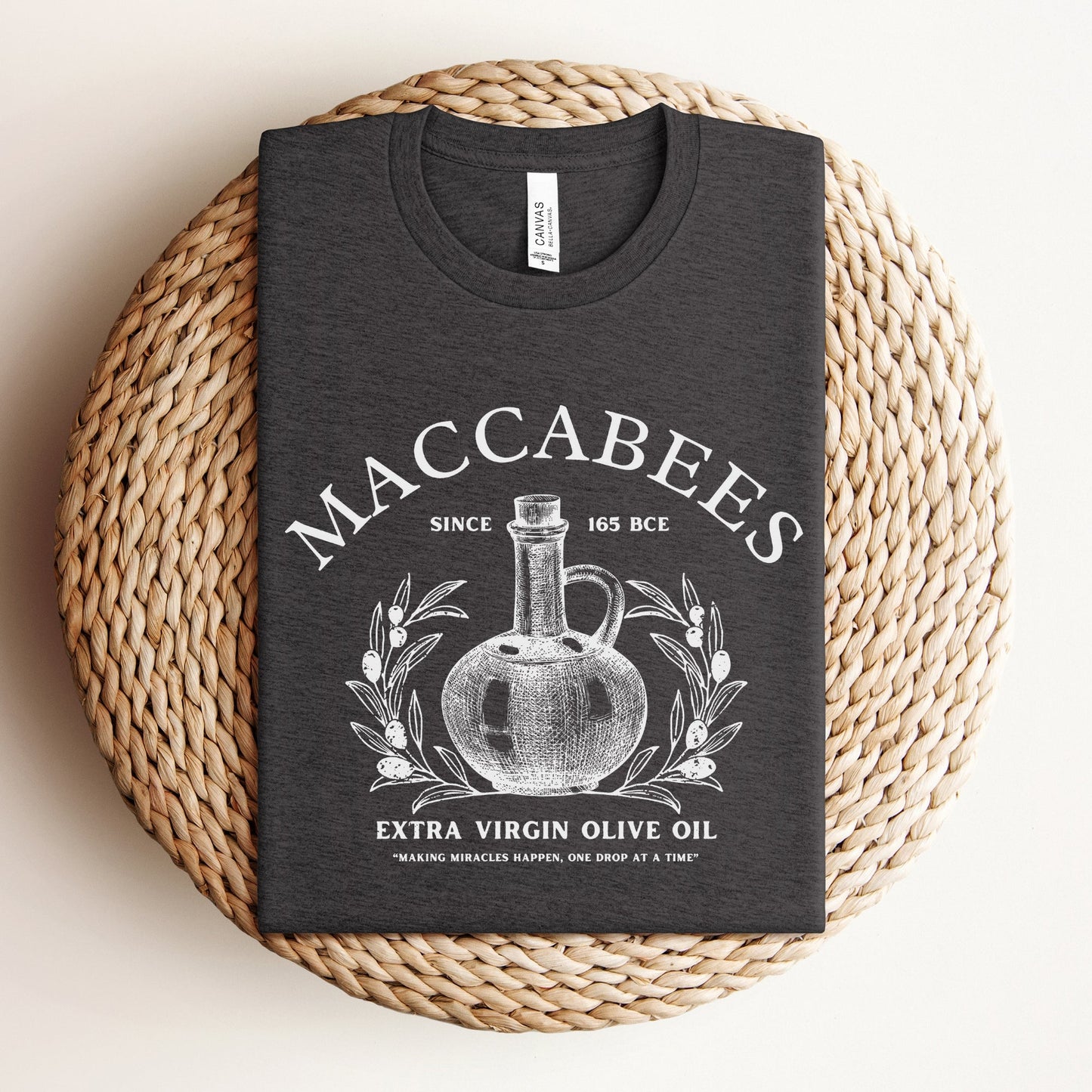 Humoristic Jewish T-shirt | Maccabees Olive Oil - Oytiot