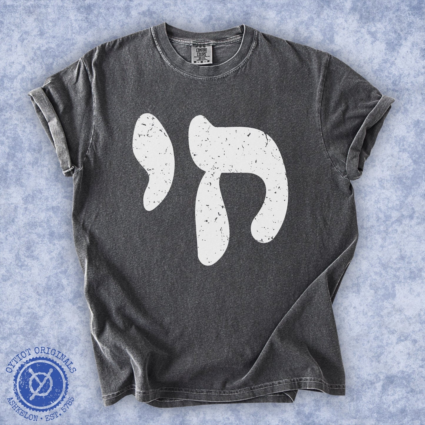 חי | Chai In Hebrew Washed T-shirt - Oytiot