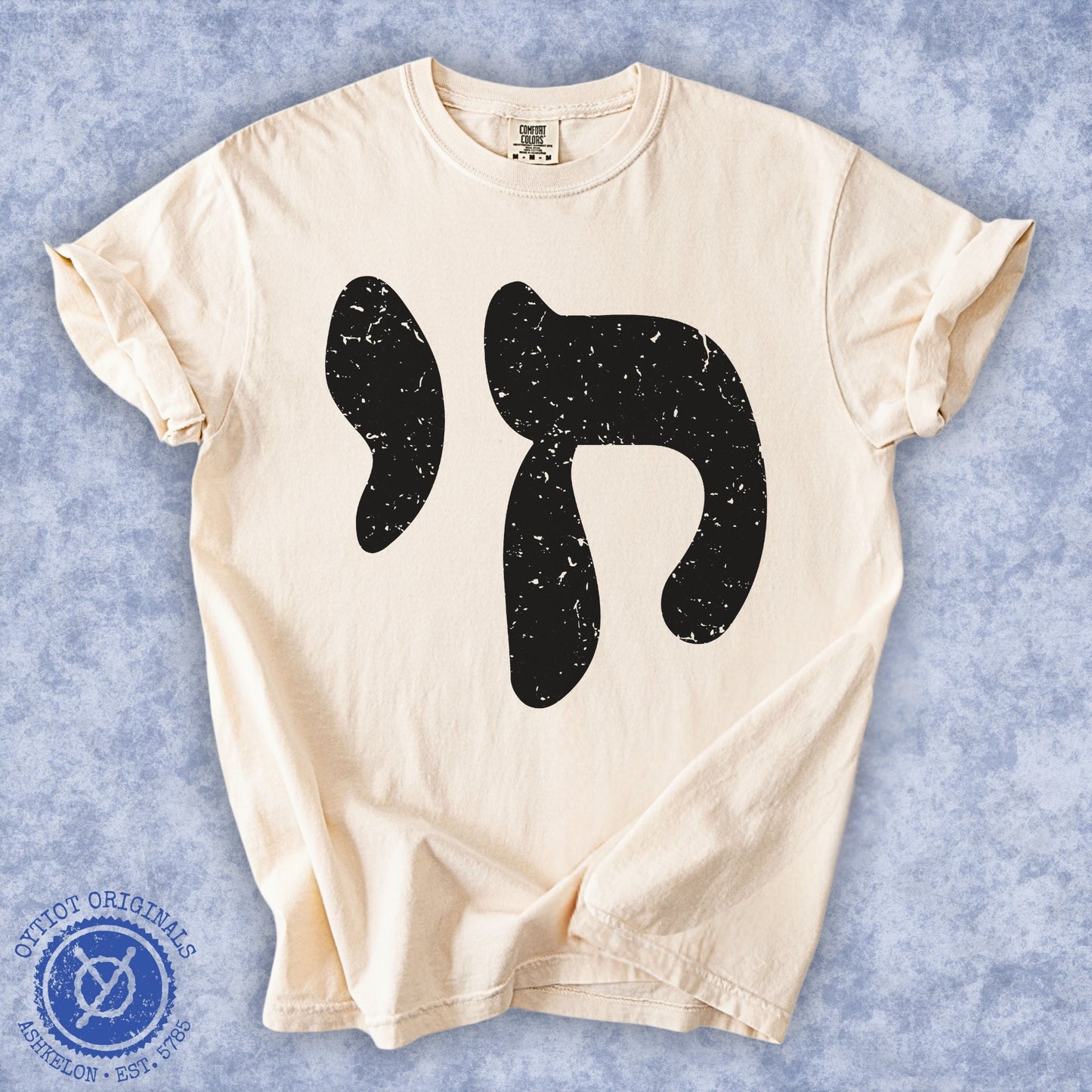 חי | Chai In Hebrew Washed T-shirt - Oytiot