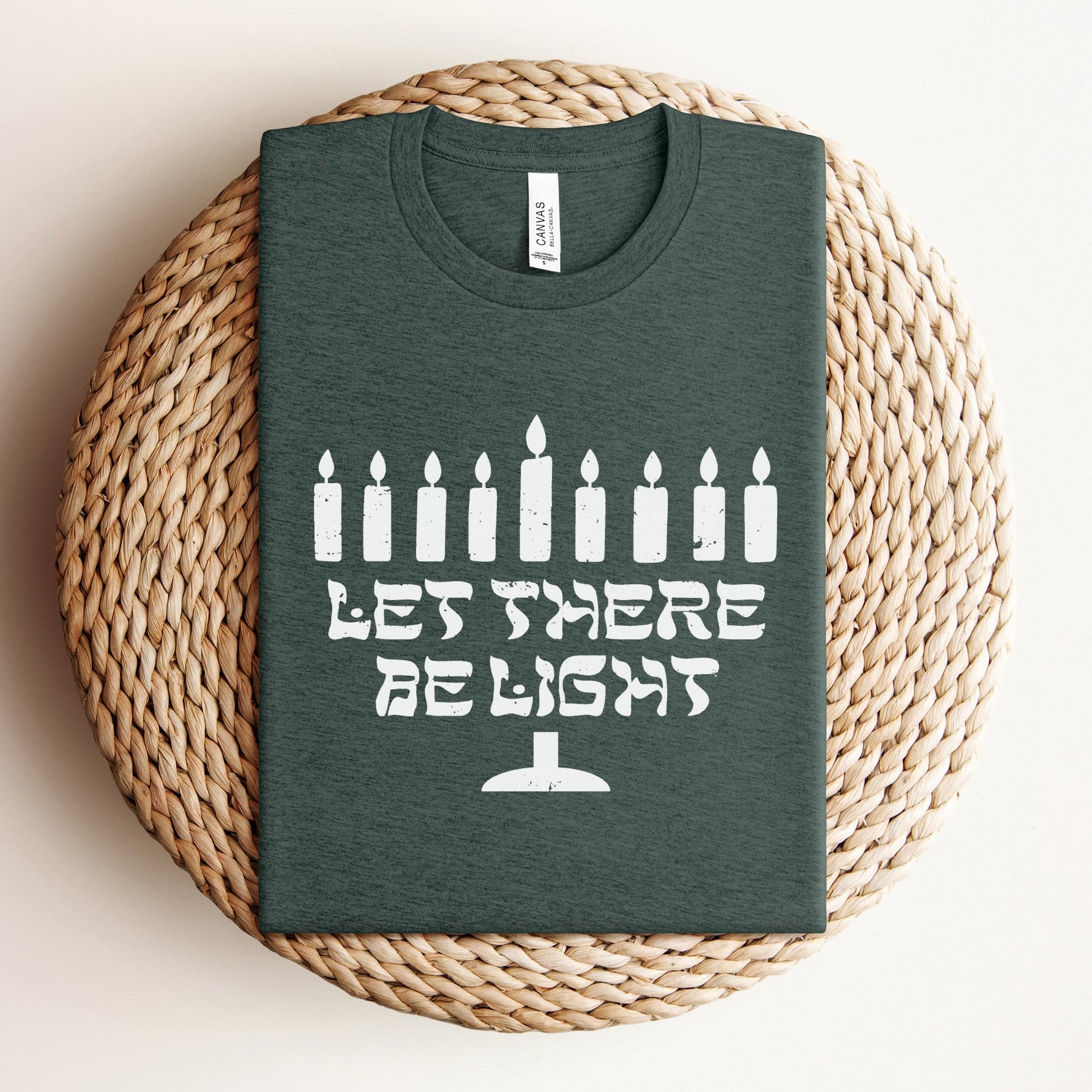 Let There Be Light | Hanukkah Menorah T-shirt - Oytiot