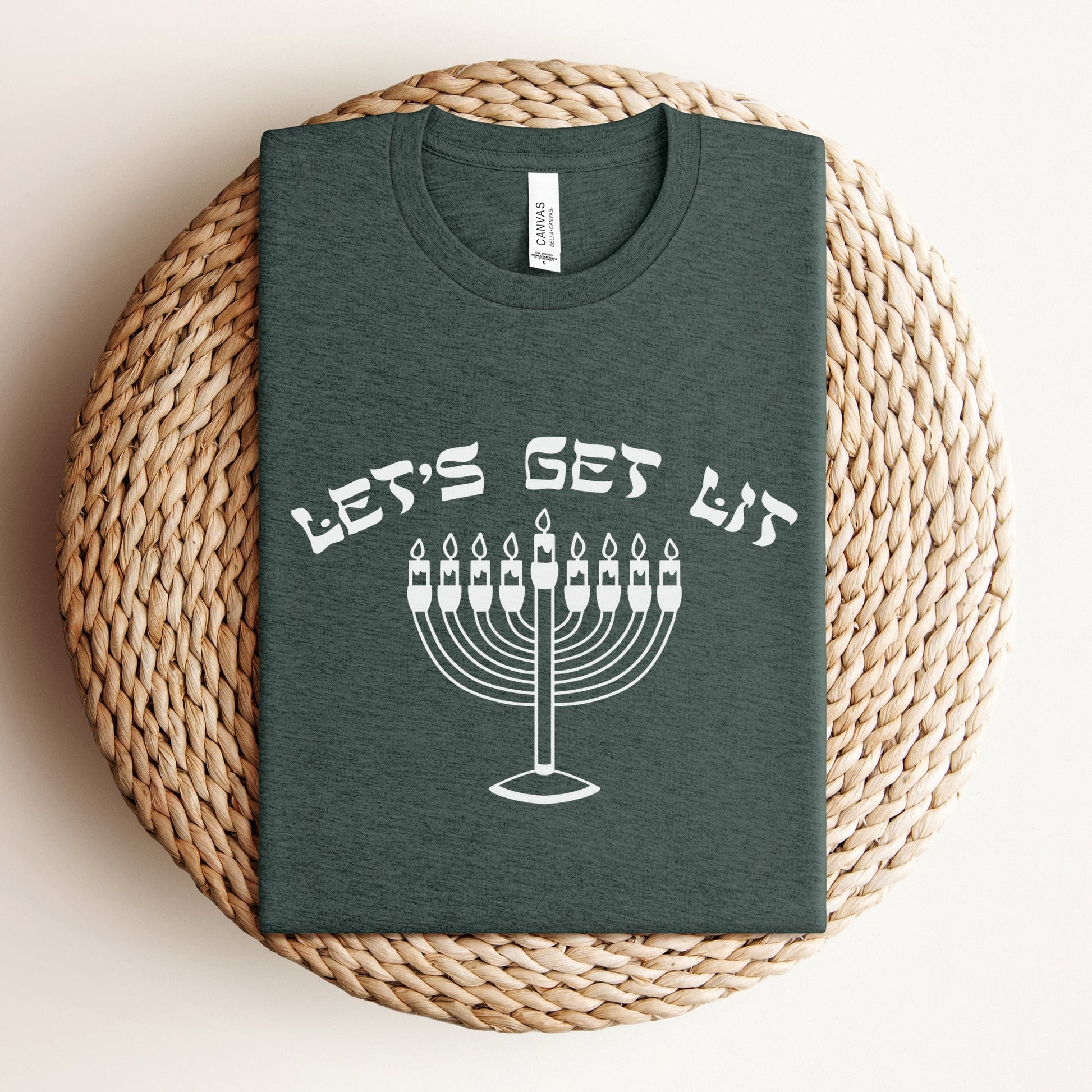 Let's Get Lit | Hanukkah Funny T-shirt - Oytiot