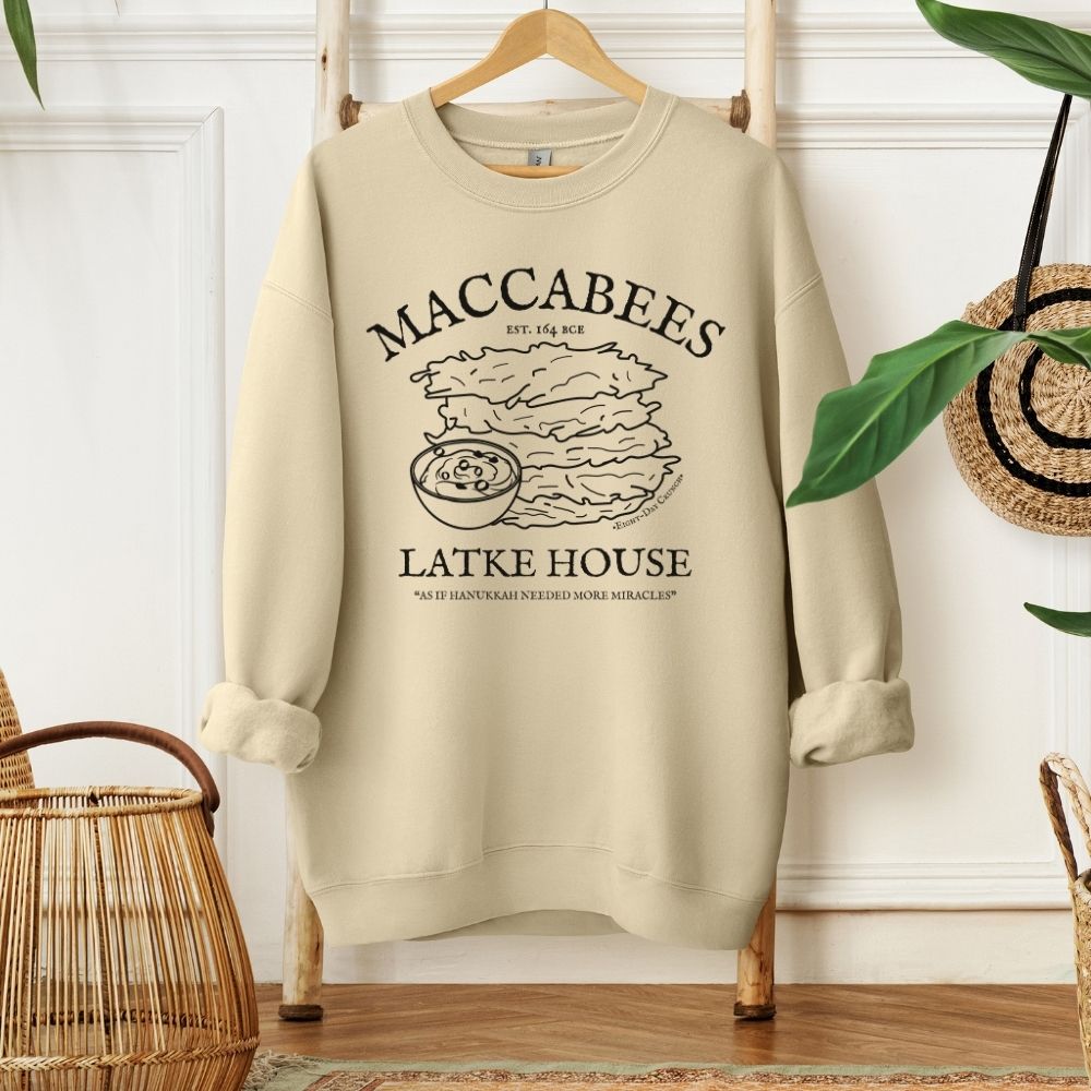Maccabees Latke House | Hanukkah Humor Sweatshirt - Oytiot