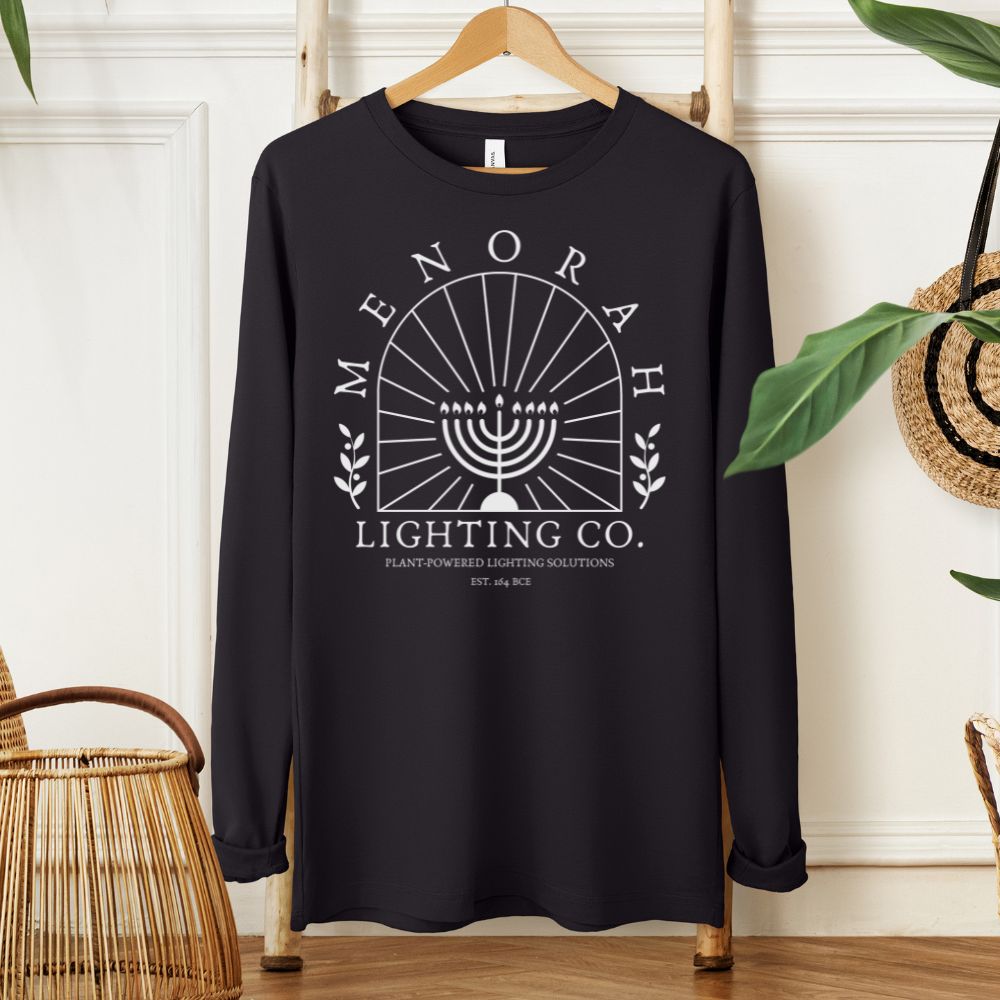 Menorah Lighting Co. | Hanukkah Humor Long Sleeve Tee - Oytiot