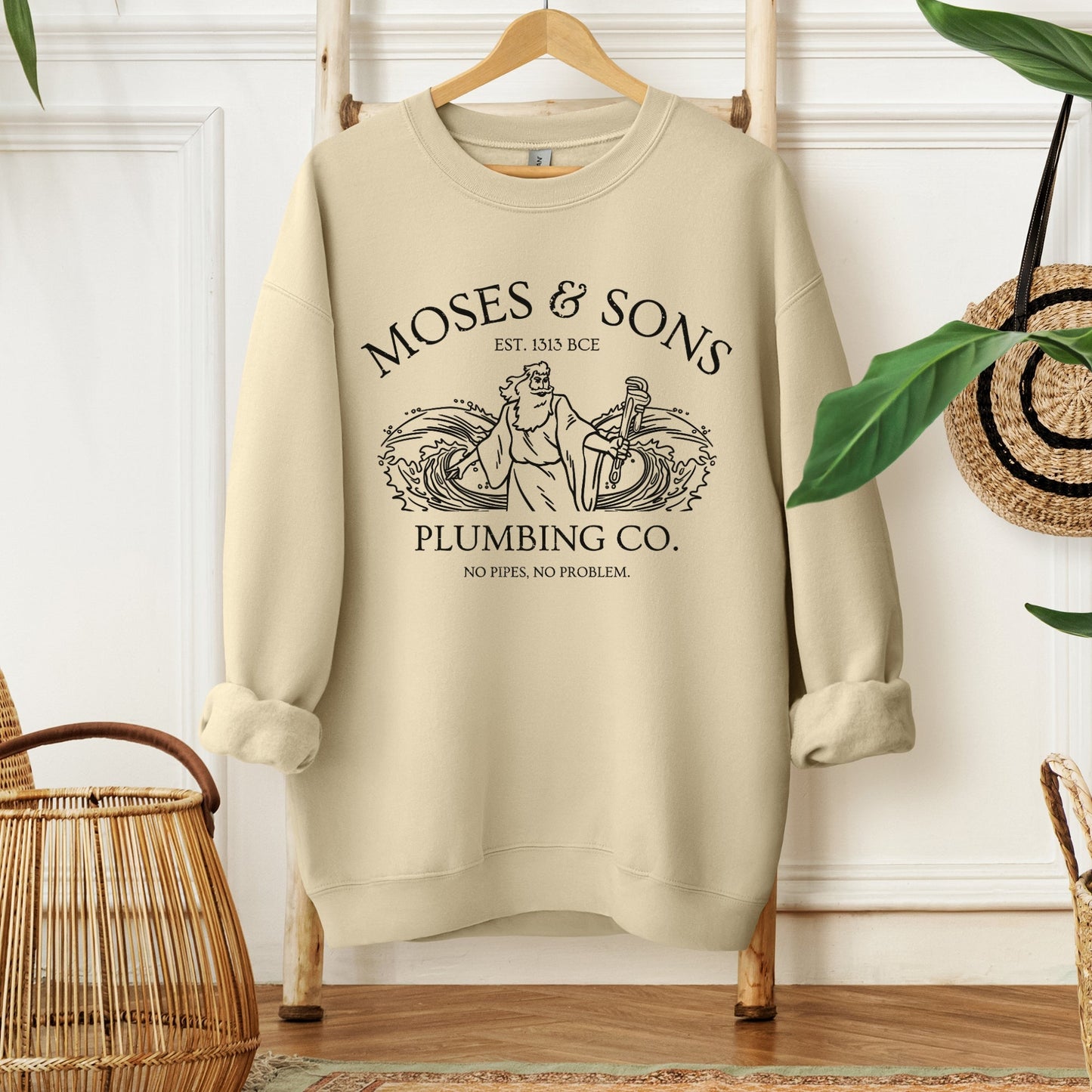 Moses Plumbing Company | Passover Funny Sweatshirt - Oytiot