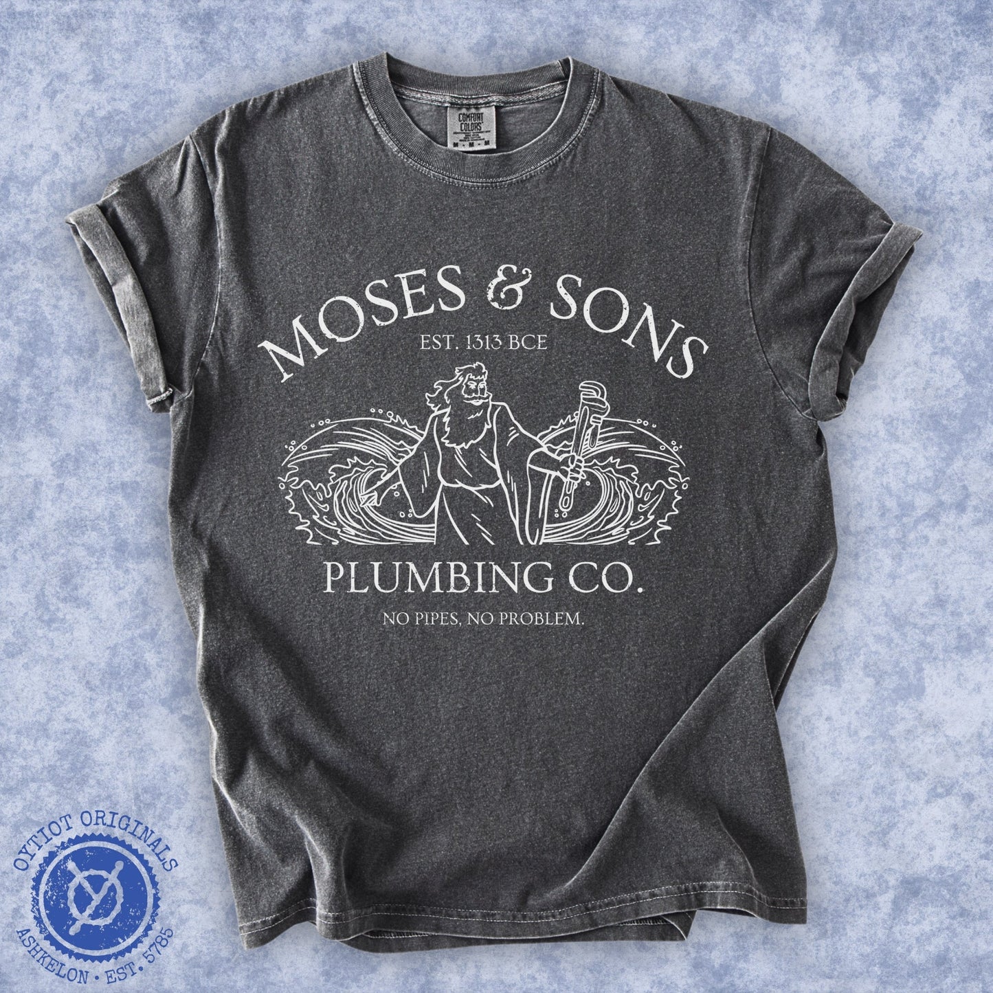 Moses & Sons Co. | Jewish Humor Passover Washed T-shirt - Oytiot