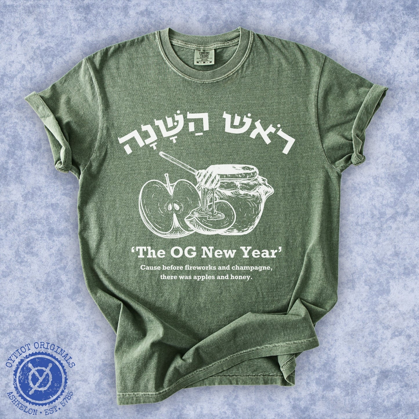 OG New Year | Rosh Hashanah Humor Washed T-shirt - Oytiot