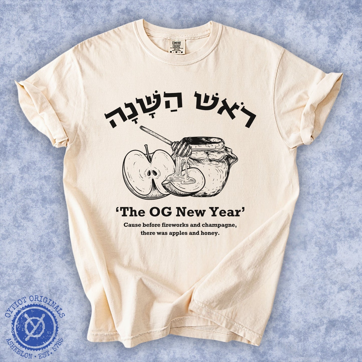OG New Year | Rosh Hashanah Humor Washed T-shirt - Oytiot