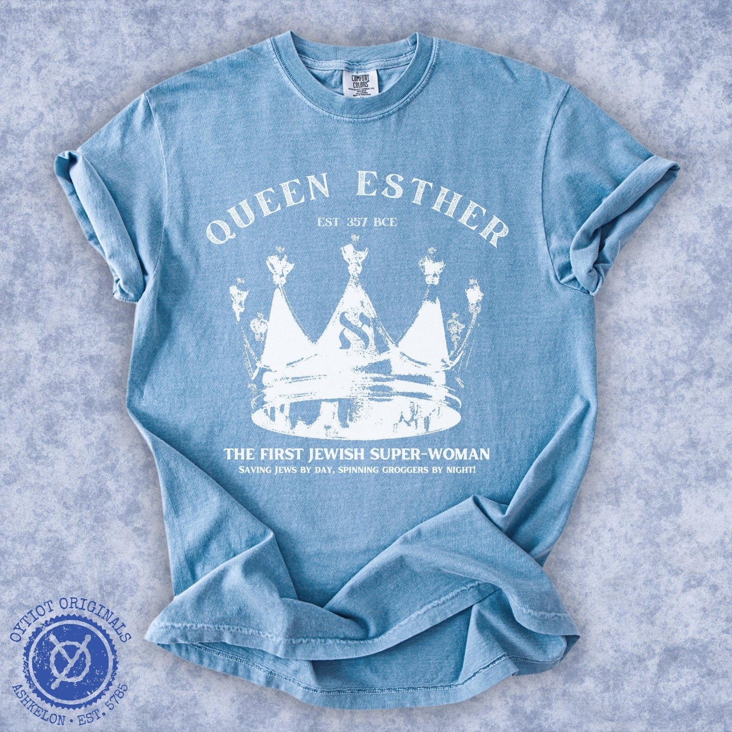 Queen Esther | Jewish Humor Washed T-shirt - Oytiot