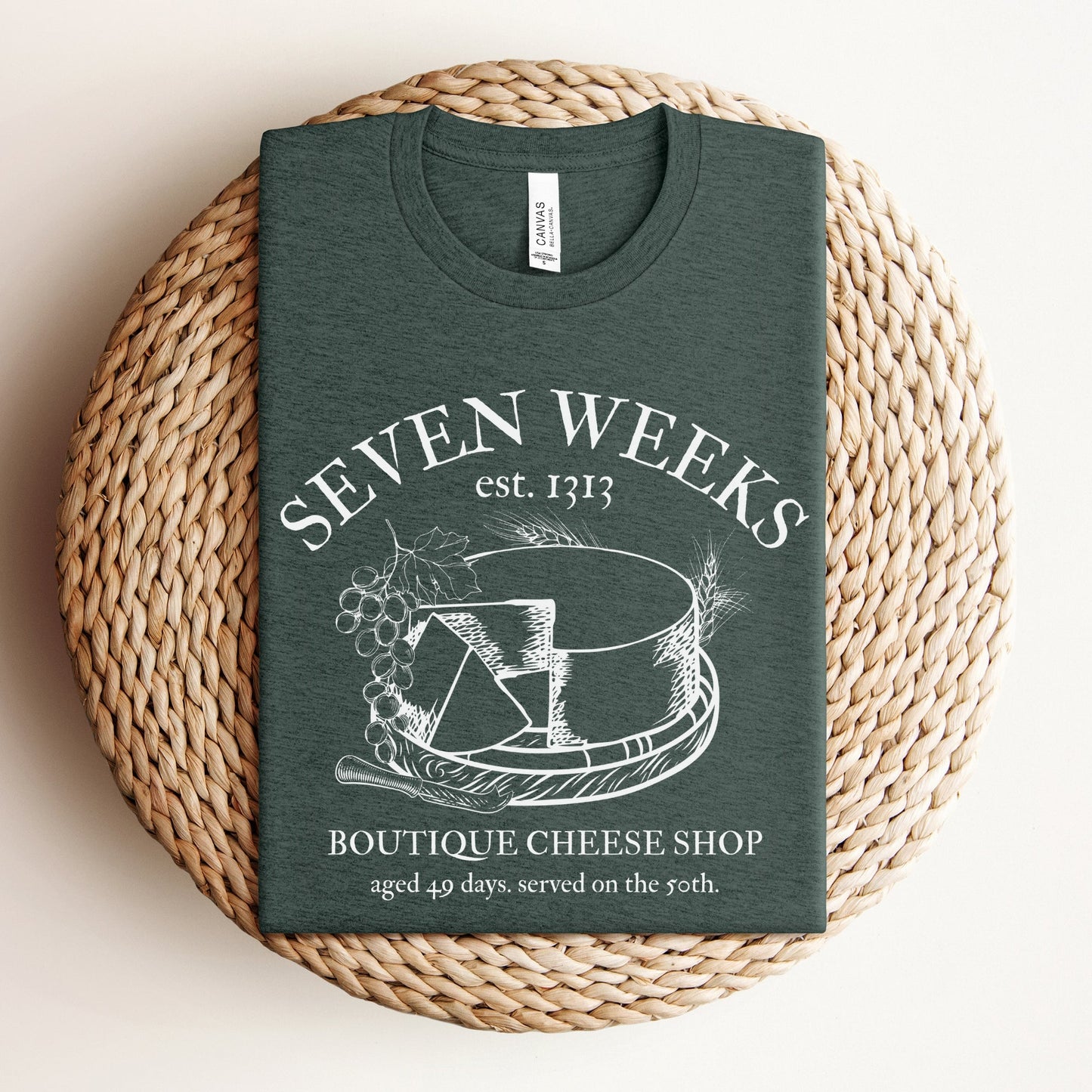 Seven Weeks Cheese Shop | Shavuot Humor T-shirt - Oytiot