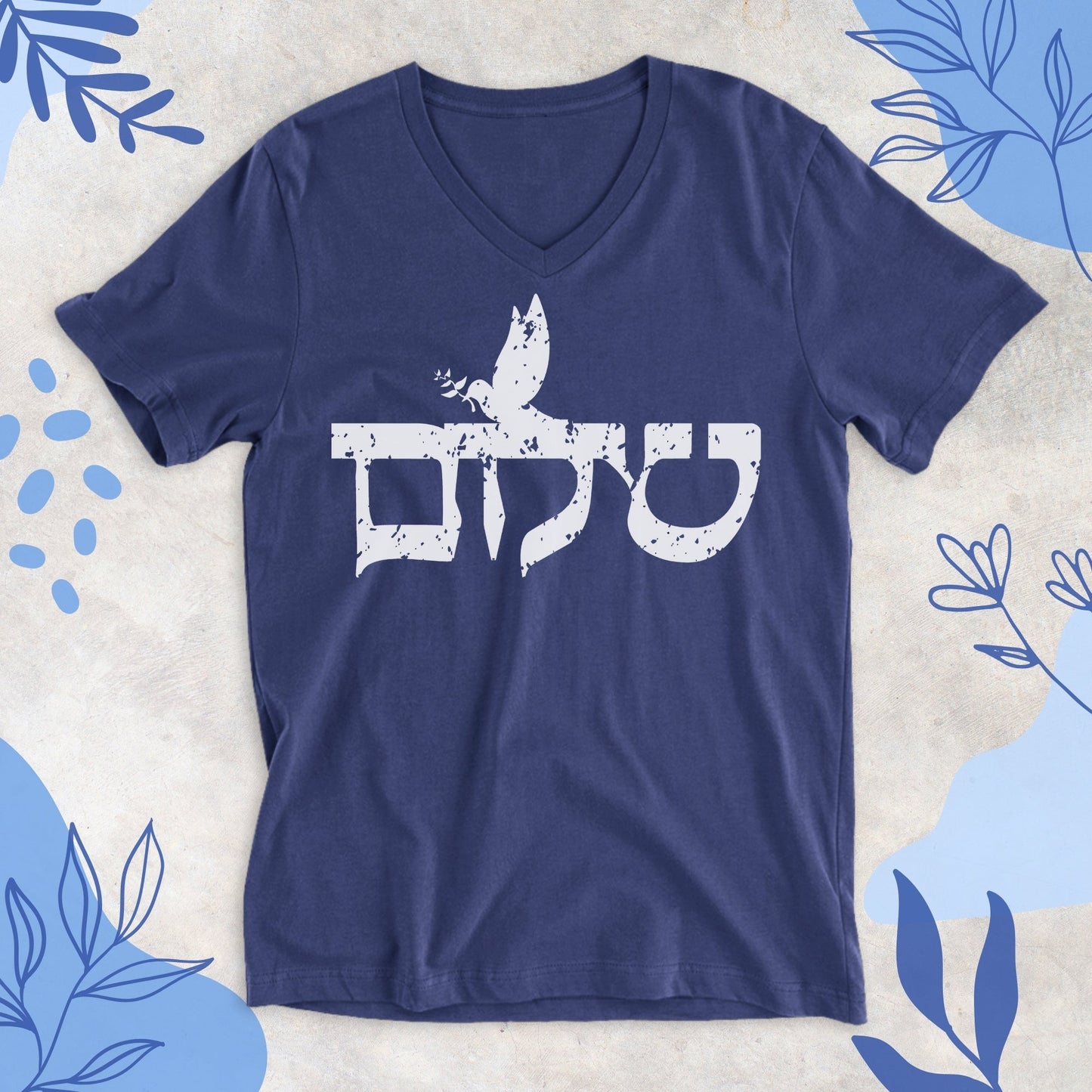 שלום | Shalom V - neck T-shirt - Oytiot