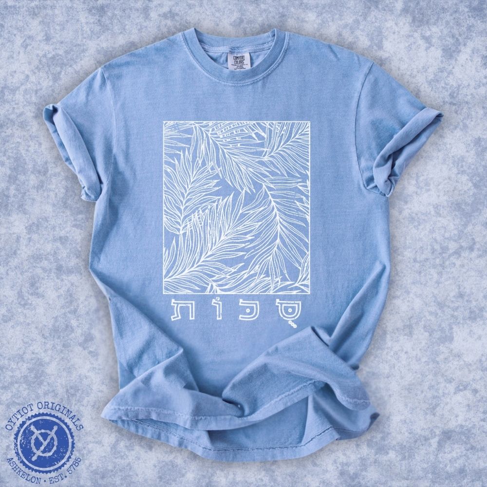 ืกืืืืช | Sukkot Hebrew Washed T-shirt - Oytiot