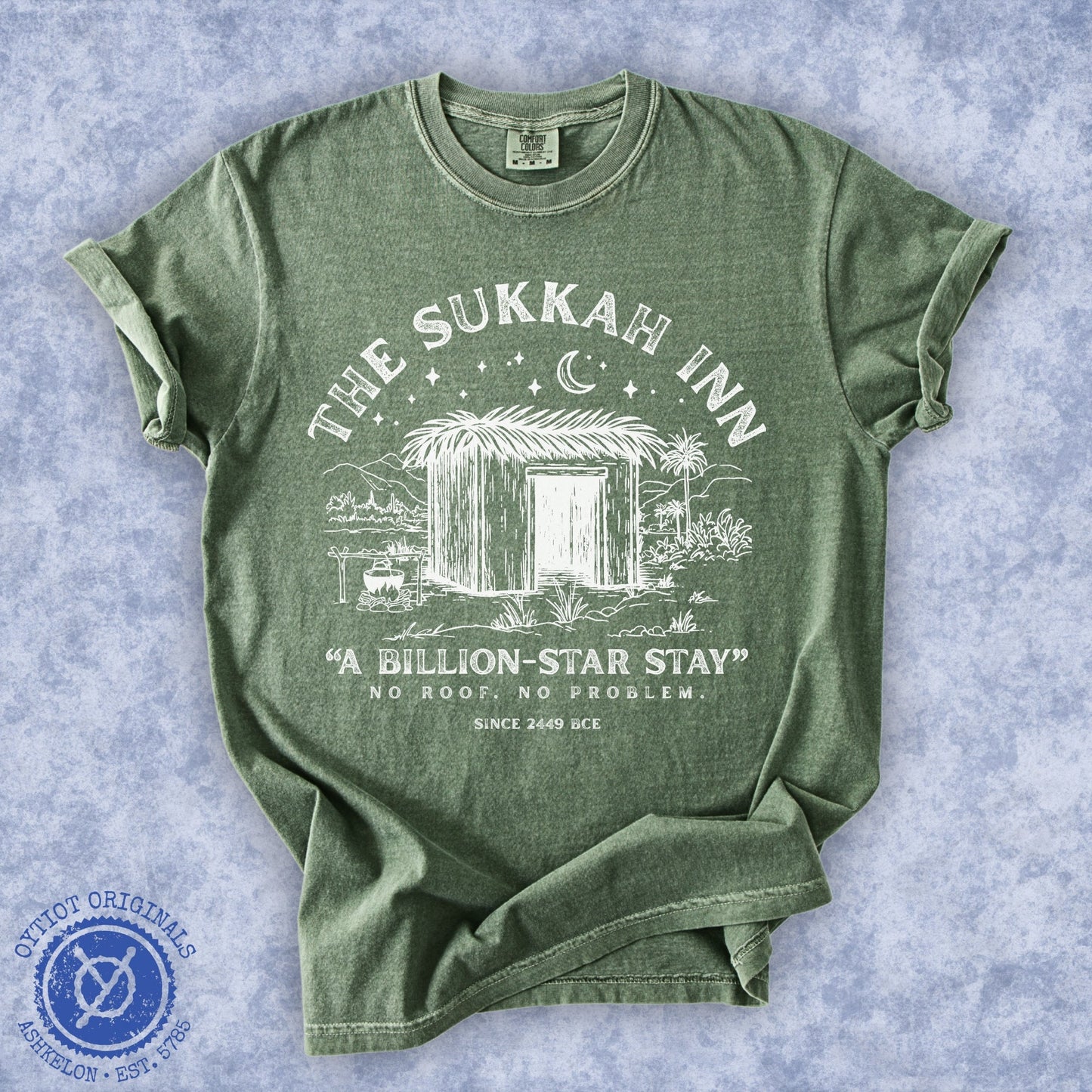 The Sukkah Inn | Sukkot Humor Washed T-shirt - Oytiot