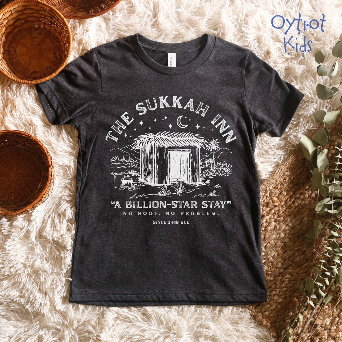 The Sukkah Inn | Sukkot Humor Youth T-shirt - Oytiot