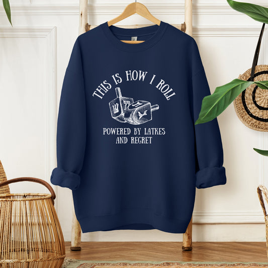 This Is How I Roll | Hanukkah Funny Dreidel Sweatshirt - Oytiot
