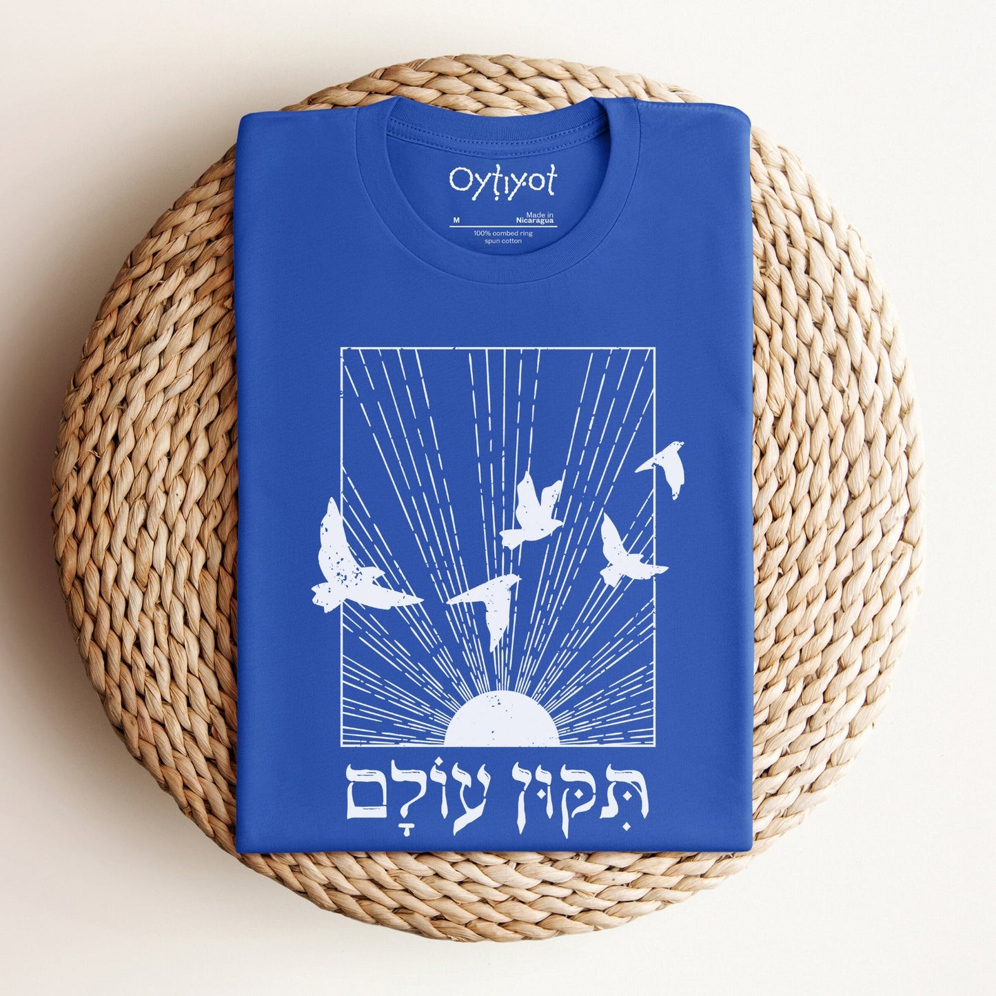ืชืืงืื ืขืืื | Repair The World In Hebrew T-shirt - Oytiot
