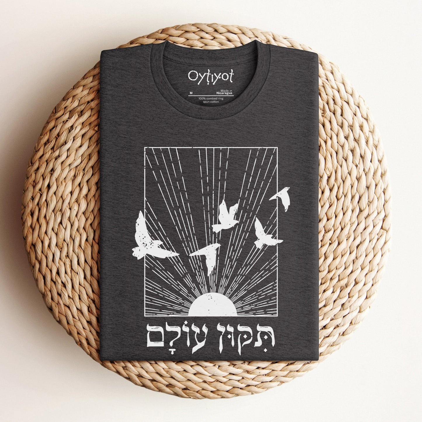 ืชืืงืื ืขืืื | Repair The World In Hebrew T-shirt - Oytiot