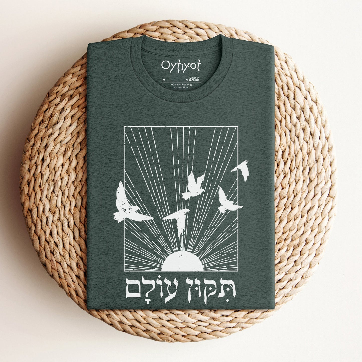 ืชืืงืื ืขืืื | Repair The World In Hebrew T-shirt - Oytiot
