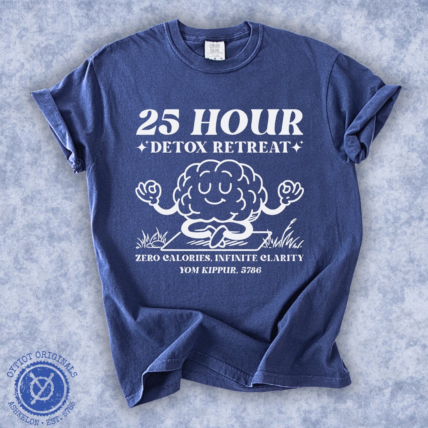 25 Hour Detox | Yom Kippur Humor Washed T-shirt - Oytiot