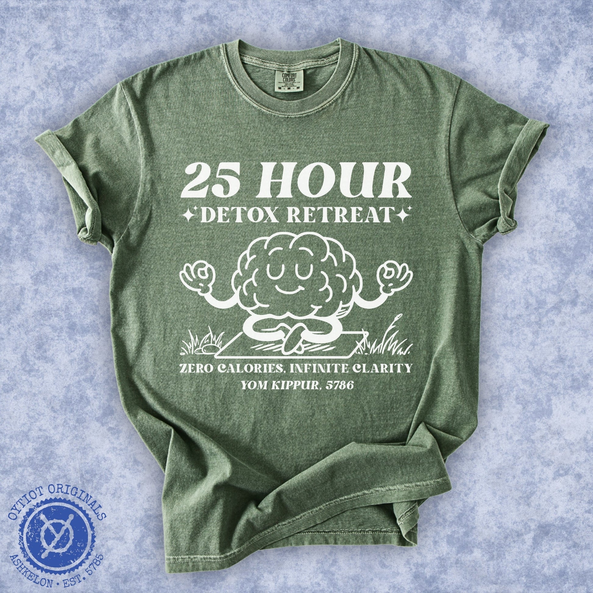 25 Hour Detox | Yom Kippur Humor Washed T-shirt - Oytiot