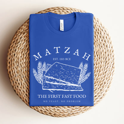 Matzah The First Fast Food | Funny Passover T-shirt