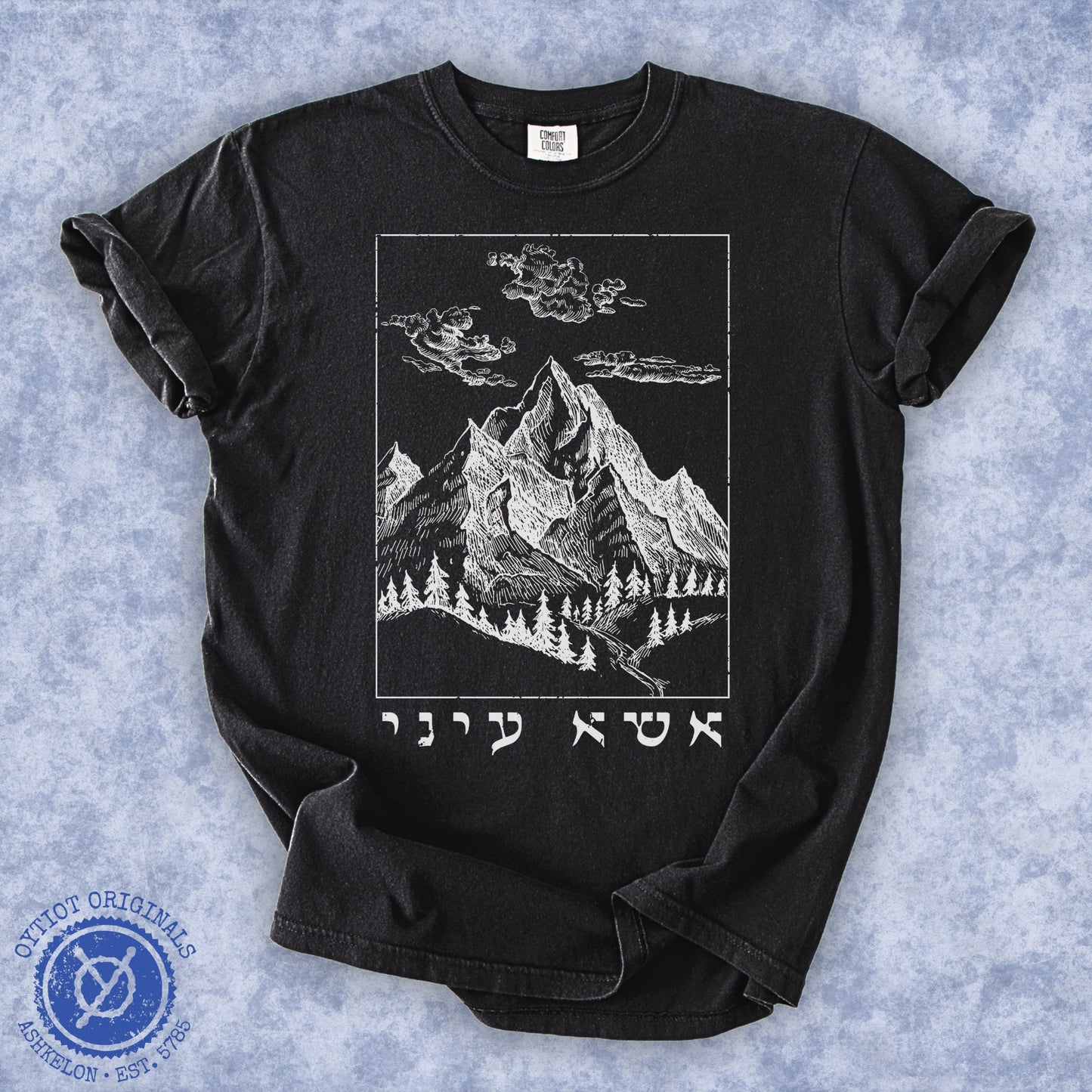 אשא עיני (Psalms 121) | Washed T-shirt