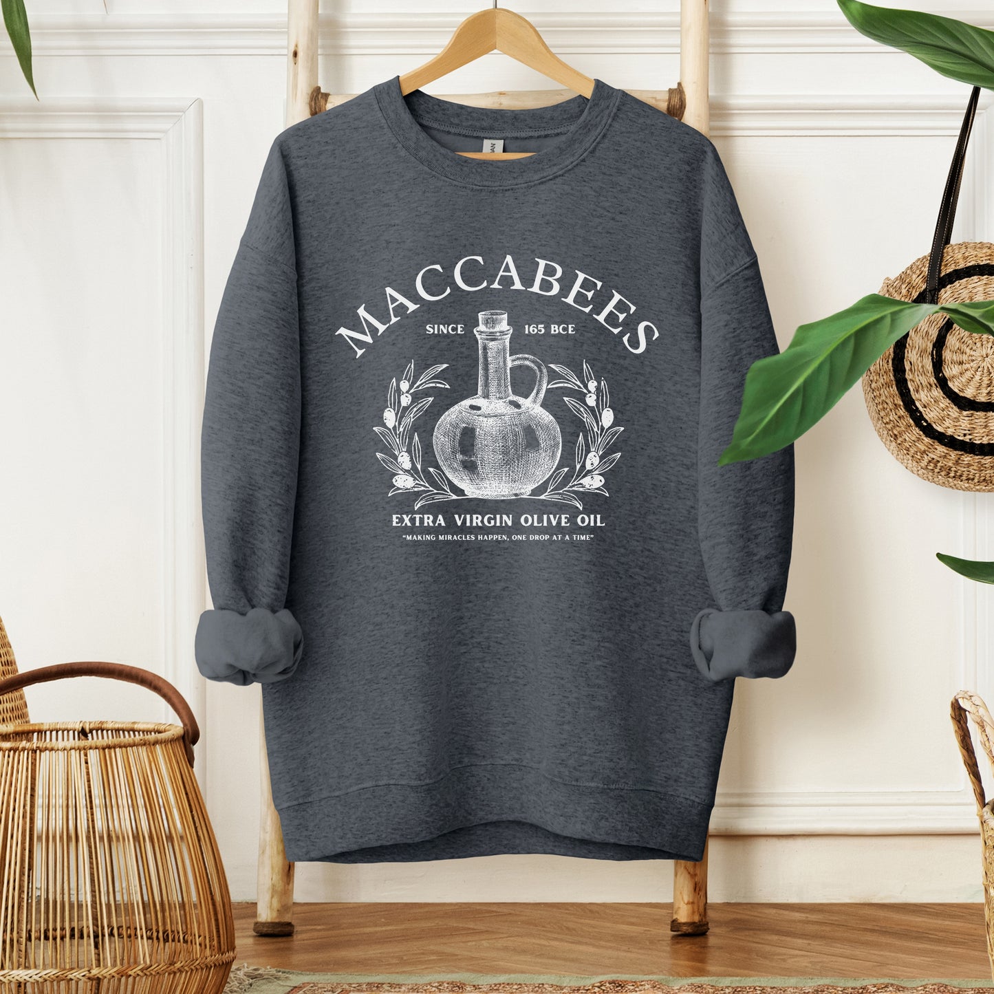 Maccabees Oil Humoristic Hanukkah Sweatshirt