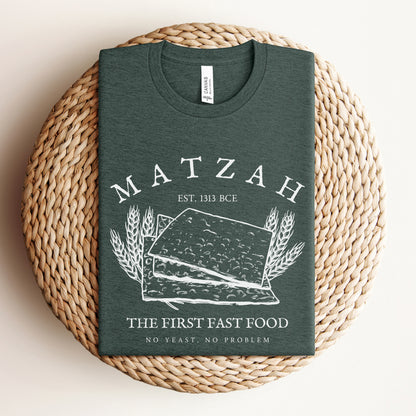 Matzah The First Fast Food | Funny Passover T-shirt