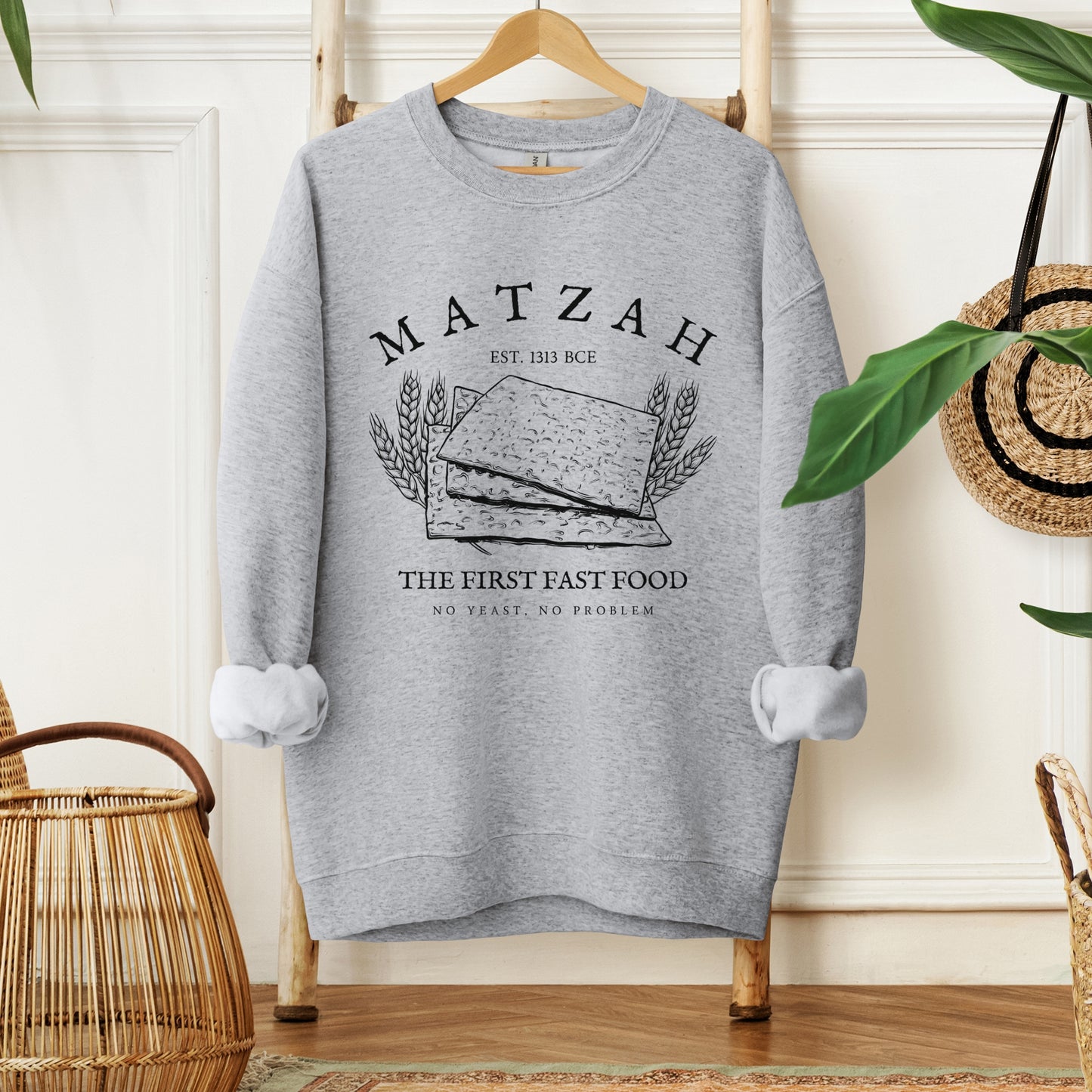 Matzah The First Fast Food | Funny Passover Sweatshirt