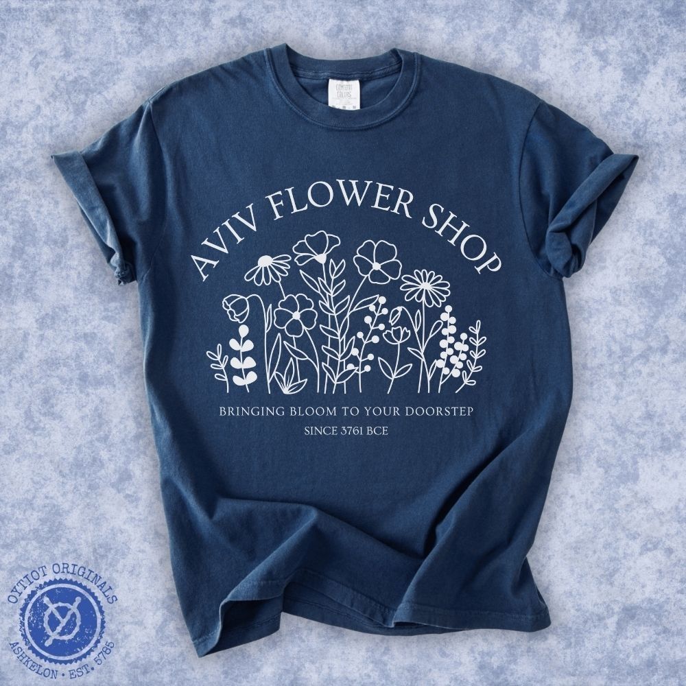 Aviv Flower Shop | Spring in Hebrew Funny Passover Heavyweight T-shirt