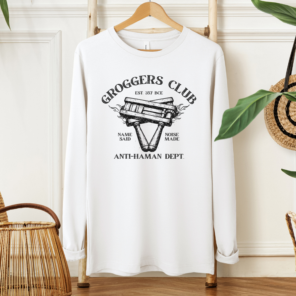 Groggers Club | Purim Humor Long Sleeve Tee