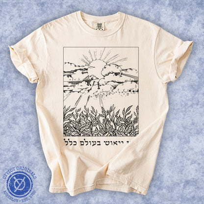 אין ייאוש בעולם כלל | Rabbi Nachman Quote Washed T-shirt - Oytiot