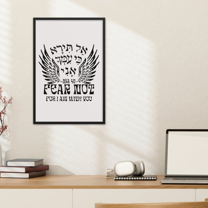 אל תירא | Isaiah 41 Verse In Hebrew Wall Art - Oytiot