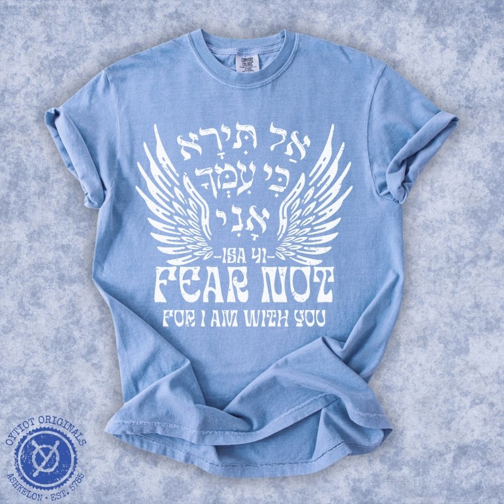 אל תירא (Isaiah 41) | Washed T-shirt - Oytiot