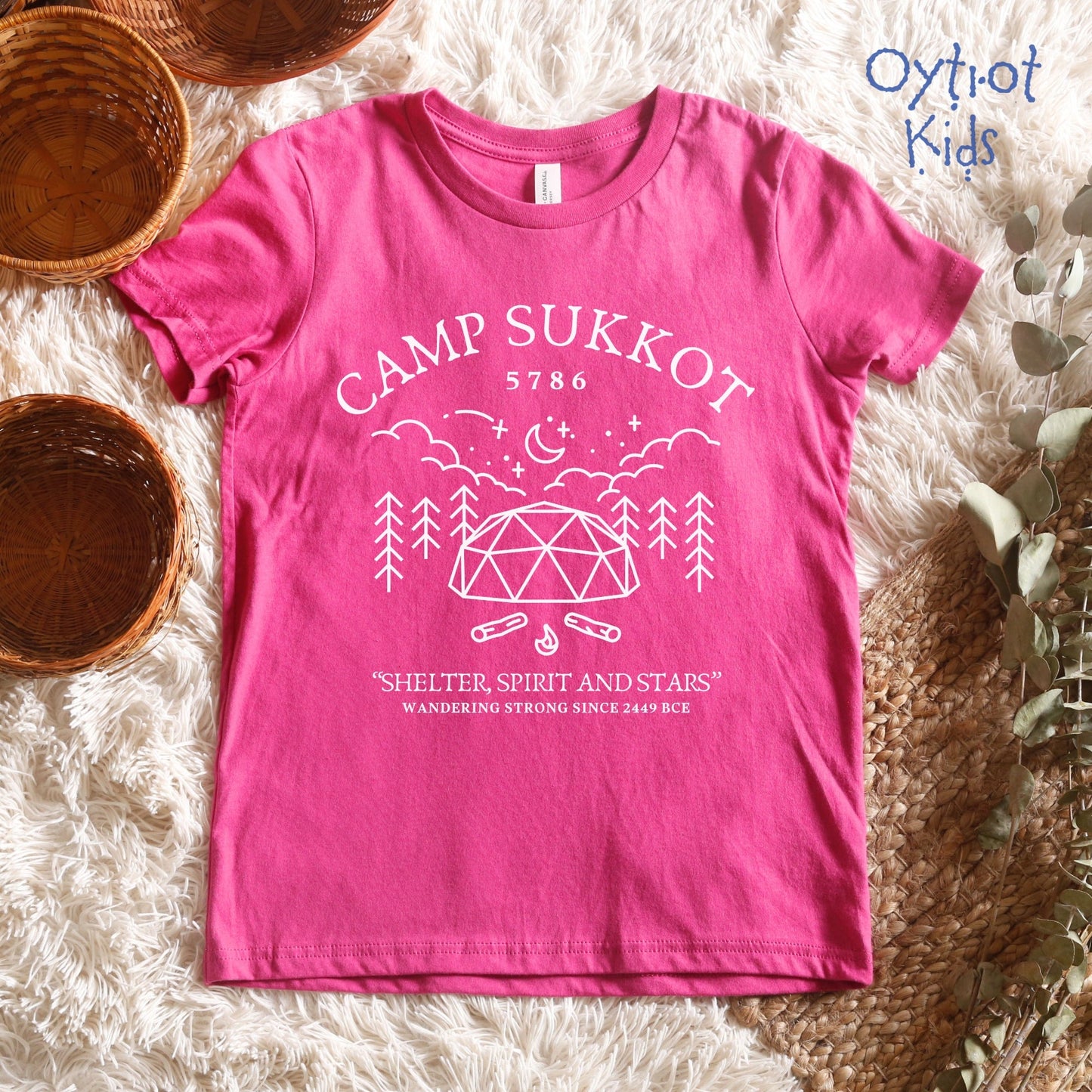 Camp Sukkot | Sukkot Humor Youth T-shirt - Oytiot