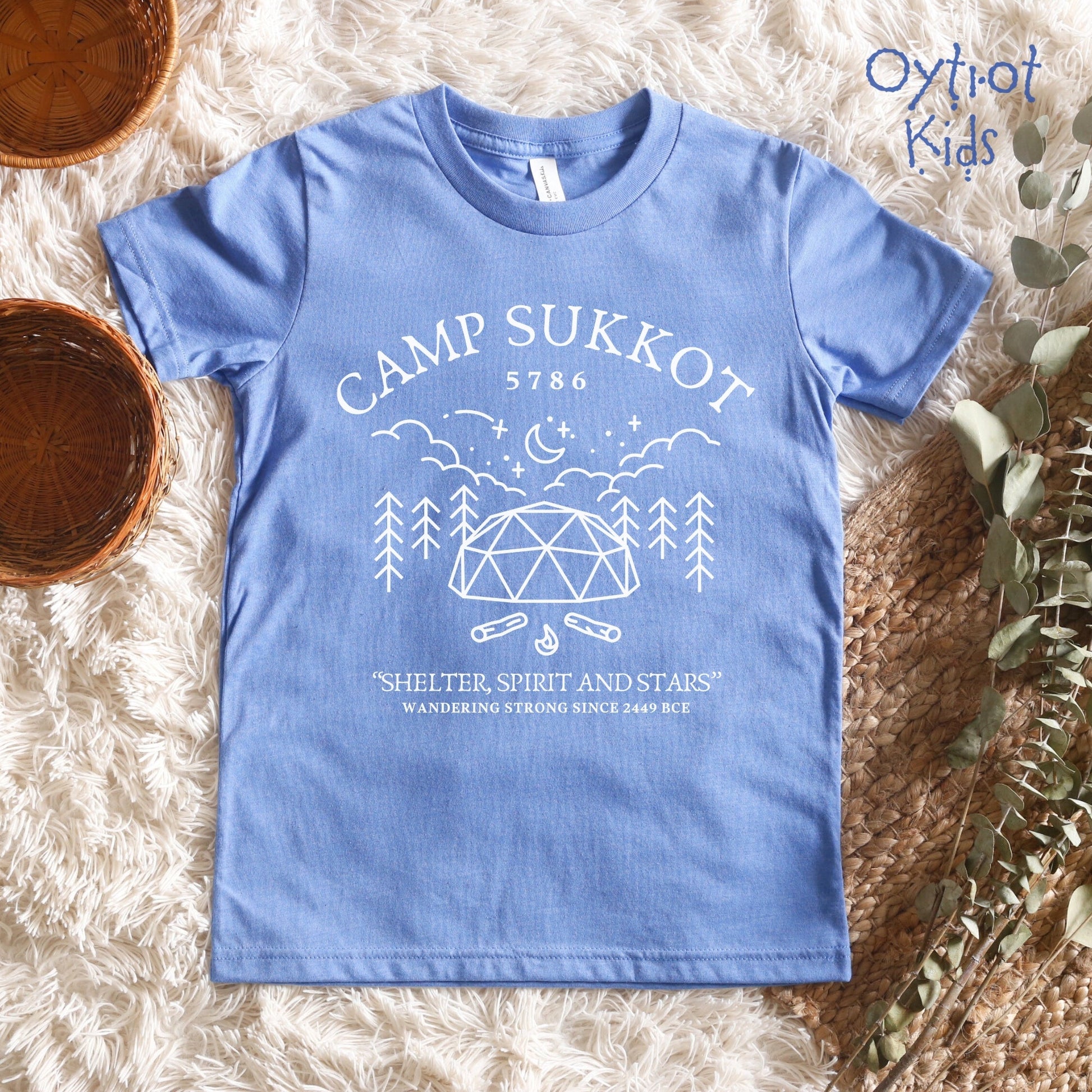 Camp Sukkot | Sukkot Humor Youth T-shirt - Oytiot