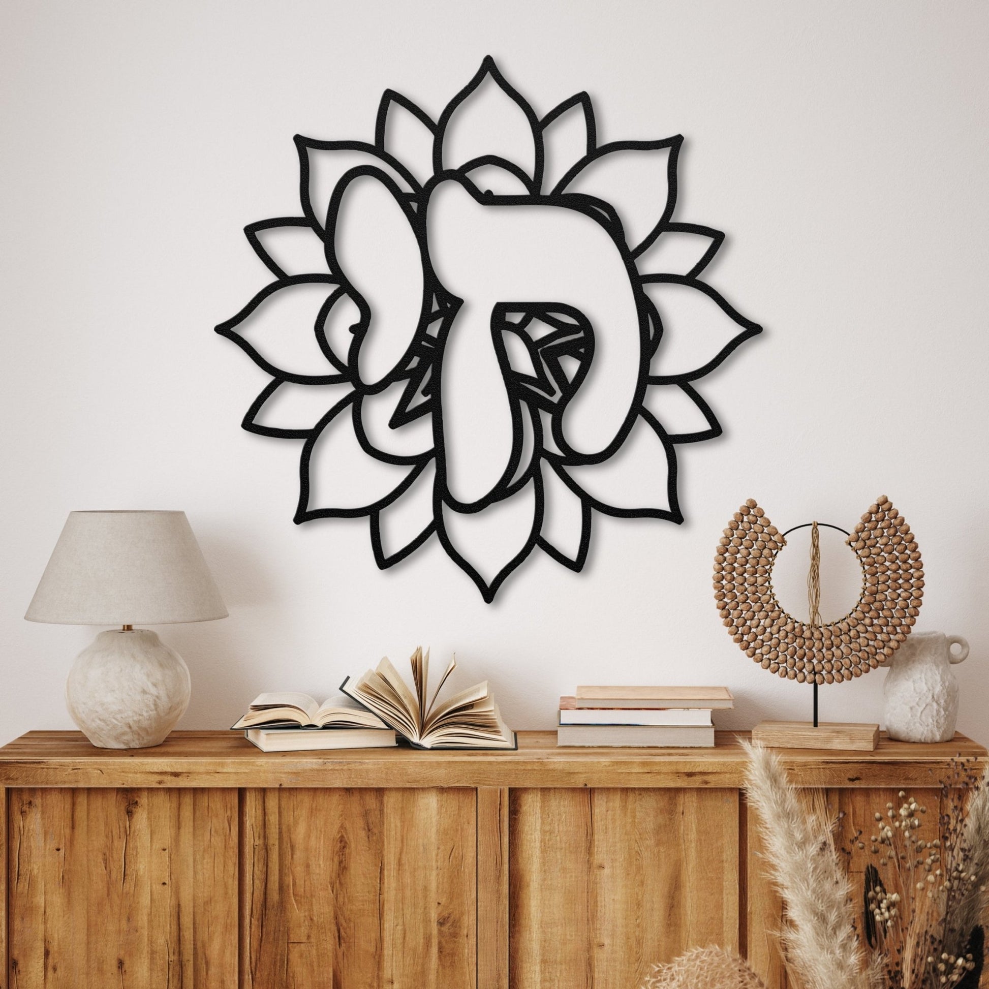 Chai | Alive In Hebrew Mandala Metal Wall Art חי - Oytiot