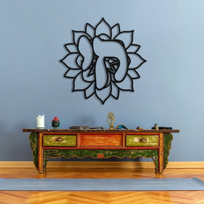 Chai | Alive In Hebrew Mandala Metal Wall Art חי - Oytiot